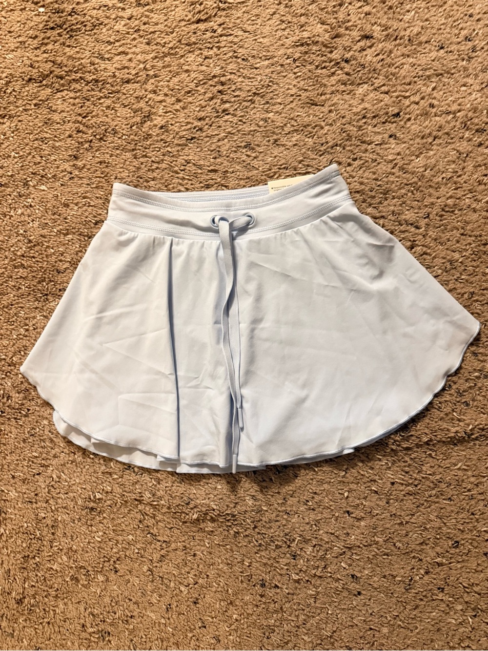 NWT SO Light Blue Athletic Circle Skort with Drawstring